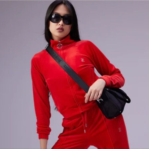 Juicy Couture Goji Berry Velour Track Top - Picture 3 of 7